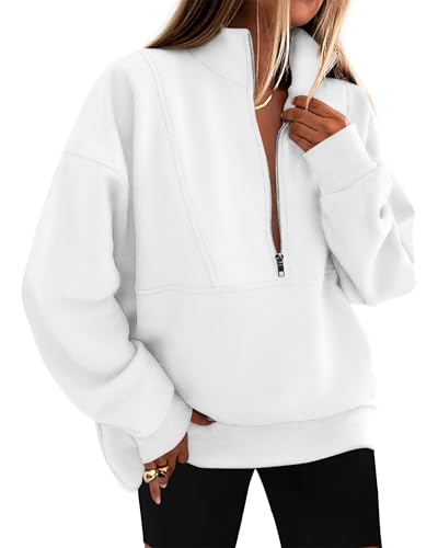 KIRUNDO Women's Oversized Half Zip Pullover Hoodie