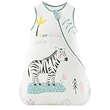 ZIGJOY Baby Weste Schlafsack Neugeborenen Schlafsack Zwei-Wege-Reißverschlüsse Winter Ärmellos Tragbare Decke 0-6 Monate(Zebra)