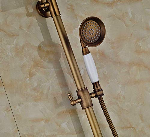 Douche pluie laiton résistant au calcaire avec douchette à main rétro