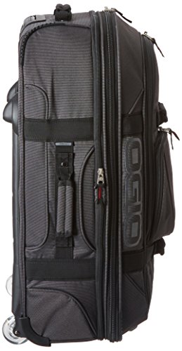 OGIO Terminal Strong and Durable, Reinforced Back Panel Wheeled Travel Bag Suitcase, 74 cm-95 Litre, Black Pindot