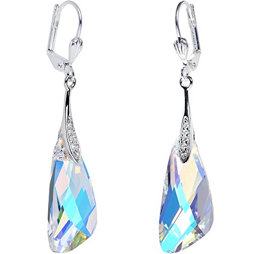 Body Candy Handcrafted Silver Plated Aurora Inspire Dangle Earrings Created with Swarovski Crystals