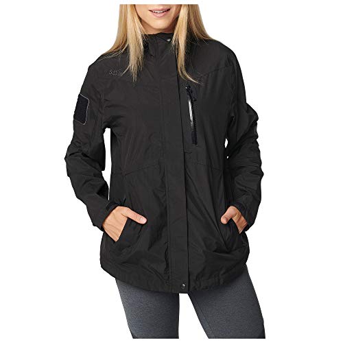 5.11 Tactical Women's Polyester Aurora Waterproof Shell Jacket, M, Black, 38077