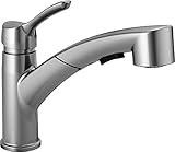 Delta Faucet Collins Single-Handle Kitchen Sink Faucet with Pull Out Sprayer and Magnetic Docking Spray Head, Arctic Stainless 4140-AR-DST