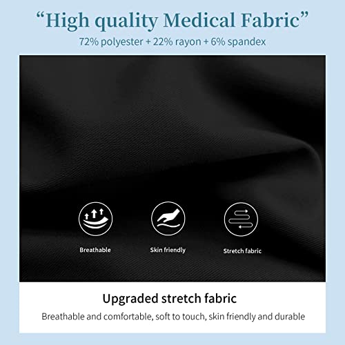 Professional Women's Scrubs Pant with Elastic Waist Cargo Drawstring Pull-On