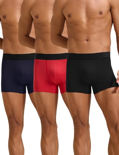 Image of Super Combed Cotton Regular Fit Solid Antibacterial Trunks with No Marks Waistband (Pack of 3)