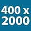 400 x 2000 mm