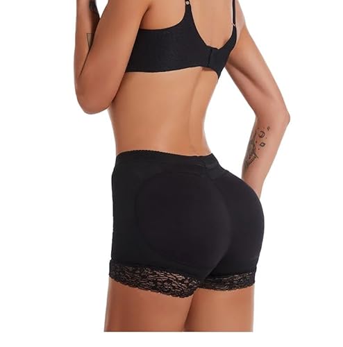 Calcinha Short Calçola Aumenta Bumbum Com Enchimento (BR, Alfa, P, Regular, Preto)