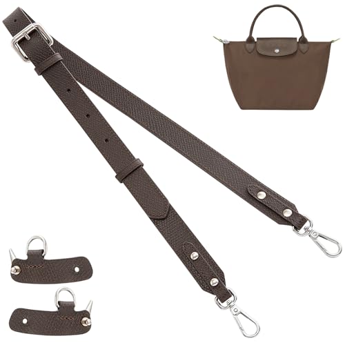 Image of Bag Leather Strap Replacement Crossbody Adjustable Shoulder Straps for SMALL Pouch, No Damage Conversion Kits Accessories(SMALL-Terra-Silver)