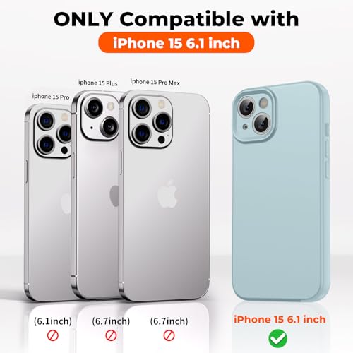 SUPFINE Designed for iPhone 15 Silicone Case Sky Blue - image 2