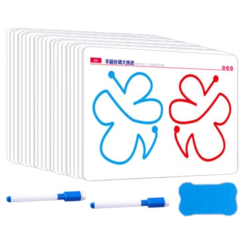 Memory Gehirn Trainingskarten – 20 Stück Kartenspiel zur Gehirnentwicklung | fördert Feinmotorik und Koordination, spielerisches Training für linke sowie rechte Gehirnhälfte, perfekt für Familienaktiv