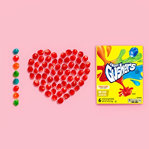 Gushers Fruit Flavored Snacks, Strawberry Splash And Tropical, 6 Ct (Pack Of 10) #TOP4