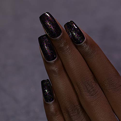 Image of ILNP Cursed - Festive Black Shimmer Nail Polish