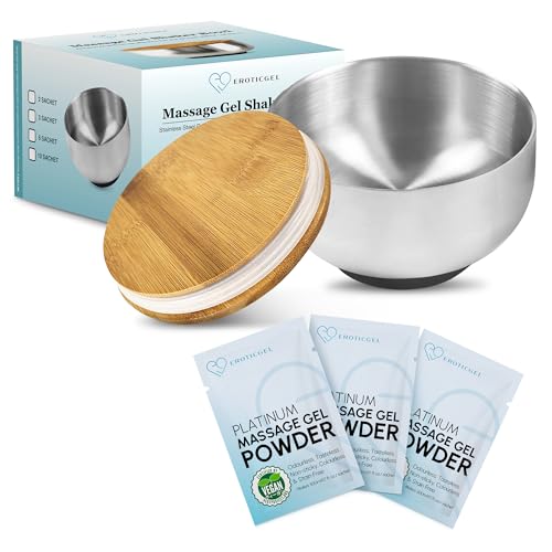 Nuru Platinum Massage Gel Powder Set | 3 x Massage Powder 5g Beutel | 1 x Schalen 500ml