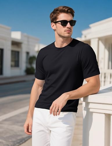 MAGCOMSEN Mens T-Shirts UPF 50+ Cooling Short Sleeve Shirts Cotton Lightweight Moisture Wicking Soft Casual Summer Tees4