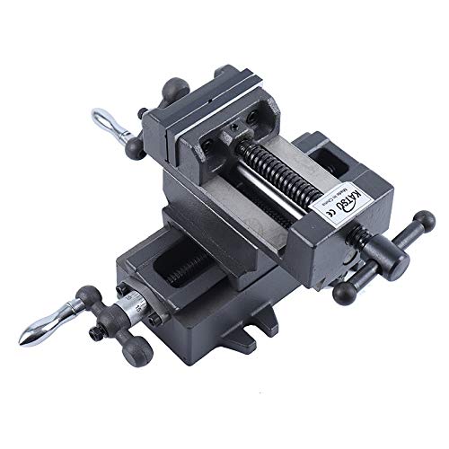 KATSU Morsa a Croce per Trapano a Colonna 100mm, Industriale Heavy Duty Morsetto a Morsa a Croce Meccanica a 2 Assi per Manutenzione di Macchine per Fresatrici da Officina