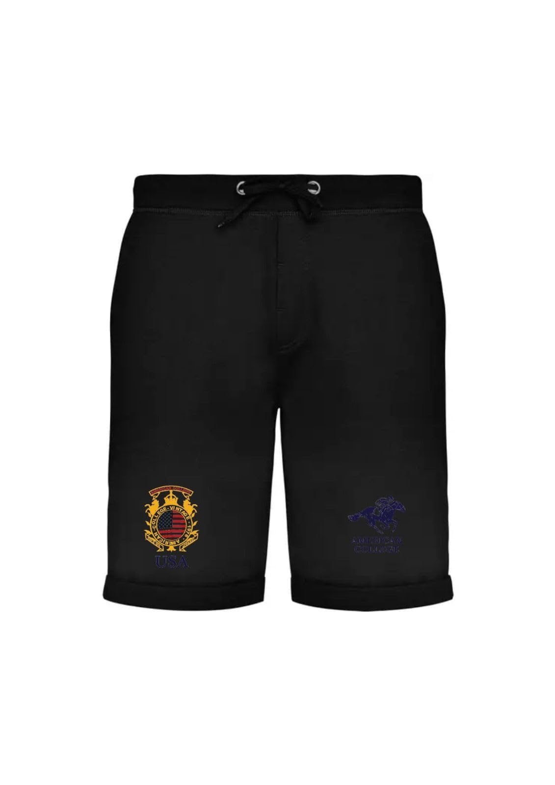 AMERICAN COLLEGE USA Bermuda Short Enfants Garçons Filles, Bermudas Unisex Niños, Noir,