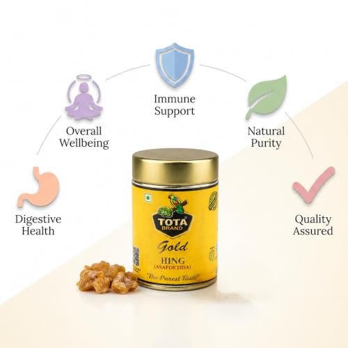 Image of Tota Gold 100% Pure Hing Crystals - Natural Gluten Free Heeng /Asafoetida (Nothing Else Mixed) - 50gm
