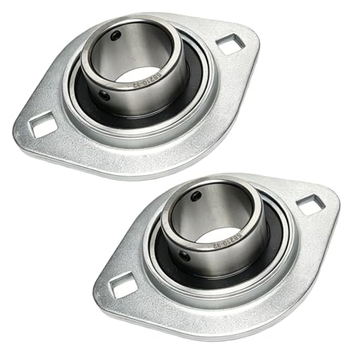 Image of 2 Pack SBPFL210-32 Pillow Block Bearings 2 inch Bore Bearing Units Steel Flange Mounted Bearing Housing Pressed Steel Flange Bearing (SBPFL210)