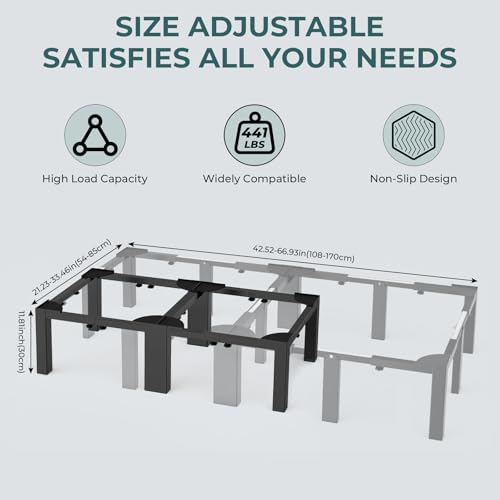 Image of Washer and Dryer Stand Adjustable All-In-One - Heavy Duty Universal Washer and Dryer Stand Fits (40.9-66.14L) x (20.47-33.07W) x (12.6H Inch) - For Front Load Washers and Dryers (Black)