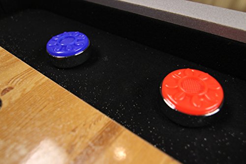 Image of Atomic 9' LED Shuffleboard Tables with Poly-Coated Playing Surface for Smooth, Fast Puck Action and Pedestal Legs with Levelers for Optimum Stability and Level Play