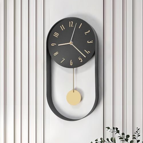 El Mejor Listado de Reloj para Pared del mes. 49 40 × 20 × 5 cm Wall Clock Reloj de Pared Ovalado con Péndulo, Moderno Reloj de Pared Funciona con Pilas con Péndulo, Decorativo Reloj de Pared de Péndulo Moderno, Reloj de...