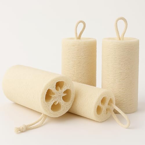 10 Best Natural Loofah Sponges for a Luxurious Bath Experience 9 Loofah Body Scrubber Sponge 4-Pack for Exfoliating