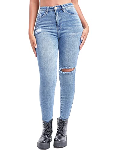 YMI Women's Junior Vintage Dream High-Rise 1-Button Skinny Ankle Jean