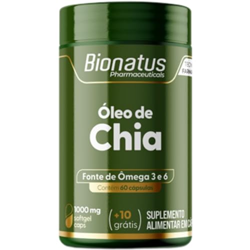 Bionatus, Óleo de Linhaça, Suplemento alimentar, Ômega 3 520mg, Ácido Alfa Linolênico (ALA) 520mg, 70 cápsulas • 70 doses, Verde