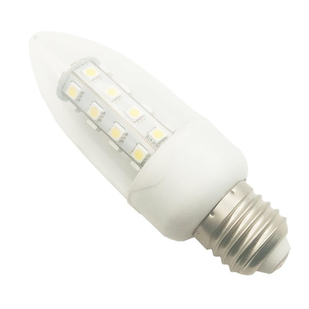 HHF Iluminación del hogar, Paquete de 20 bombillas LED CA 220 V, 5 W, T40, E14/E27/E26/E12, lámpara decorativa, lámpara de araña, lámpara de mesa for sala de estar y dormitorio(Cold white,E27)