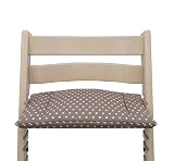 Blausberg Baby *16 FARBEN* Sitzkissen (kleines Brett) für Stokke Tripp Trapp Hochstuhl (Taupe Stern) - alle Materialien OEKO-TEX® Standard 100 zertifiziert - 100% made in Hamburg, Deutschland