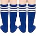 Toddler Soccer Socks 4T-5T Kids Soccer Socks 4-6 Years Baseball Sock Kids Baseball Sock Blue Accessories for Spirit Week