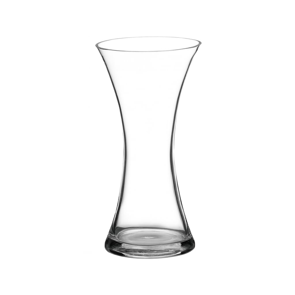 Floralcraft Clear Glass Floralcraft® 20Cm Sophia Glass Vase, Premium Clear Hand-Tied Flower Vase For Home Décor, Wedding Centrepieces, Table Displays & Floral Arrangements