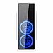 immagine 7GameMax G563 Black Case ATX Middle Tower per PC Desktop da Gaming 0.5MM SPCC 3*USB3.0/2.0 con 3 Ventole 15 LED Halo Blu Pannello Laterale Half Plexiglass (LxAxP: 190x440x435 mm)
