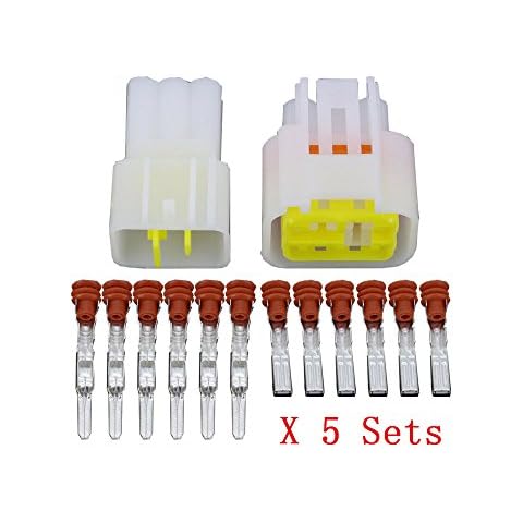 CNLW 5 Sets/Kits 6 Pin/Way DJ7061Y-2.3-21/11,Waterproof Electrical Wire Connector Male and Female Automobile Connector Cover