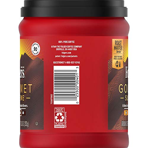 Image of Folgers Gourmet Supreme Medium Dark Roast Ground Coffee, 10.3 Ounces
