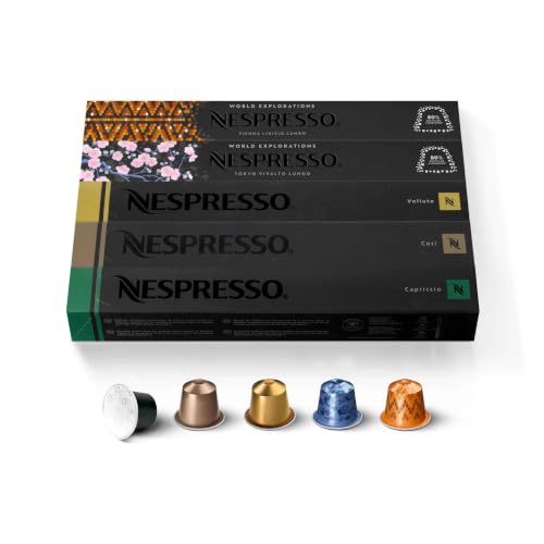Nespresso Capsules Original Line, Mild Roast Blend Variety Pack, Mild Roast Coffee, 50 Count Coffee...