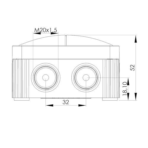 WISKA Box Combi 206 Grey Empty IP66 Weatherproof Outdoor External Junction Box - Image 4