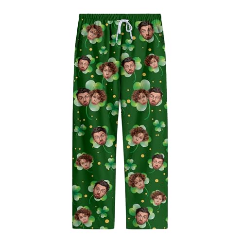 St Patricks Day Pajama Pants, Pajamas Pants For Men Women, Custom Pajamas With Photo, Matching Pajamas For Couples