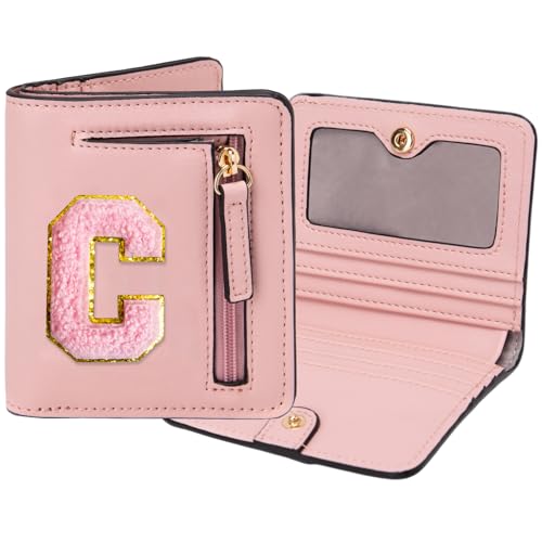 Image of Birthday Gifts for Teen Girl Kids Wallet Little Girl Wallets | Small Initial Kid Wallet for Girl Rfid Wallet Preppy Stuff Gifts for Girls 8-12 Pink C