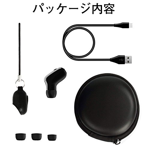 Bluetooth イヤホン Temdan ip68防水 片耳 高音質 軽量 ミニ 充電式 マグネット充電器 マイク付 ハンズフリー通話 装着フィット感 長時間接続 ジムお風呂 日本語説明書 (ブラック) 商品画像6