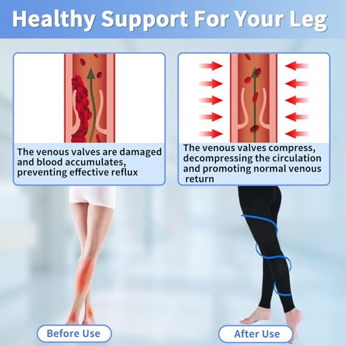 medical compression pantyhose for women amp men 20-30mmhg graduated support compression tights footless medical compression stockings amp leggings for edema varicose veins swellingblackl