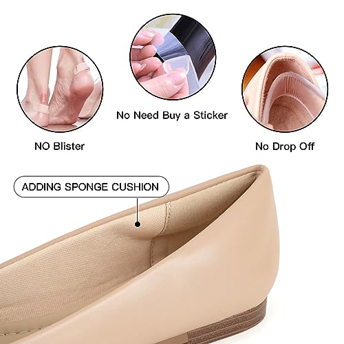 Image of MUSSHOE Black Flats for Women Pointed Toe-Comfortable Business Casual Work Shoes, Dressy Suede Slip On with Memory Foam for Office, Teacher & Standing All Day