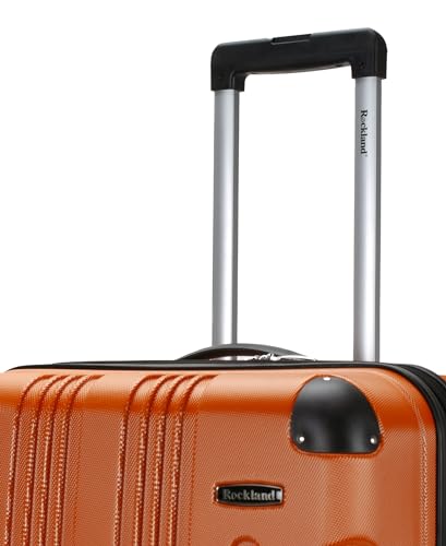 Image of Rockland London Hardside Expandable Spinner Wheel Luggage, Orange, Checked-Large 28-Inch