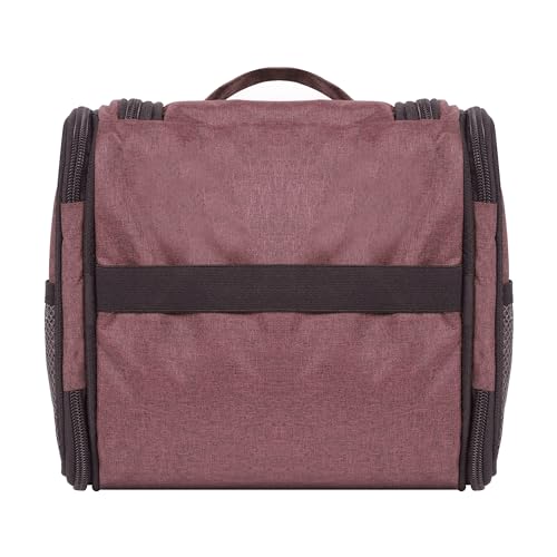 OxbOw Hanging Makeup Kit Travel Organizer, Toiletry Bag for Women, Shaving Kit Bag for Men, Cosmetic Organizer Makeup Pouch TB_P.R.O (20 X 20 X 11 Cm) (Maroon) 5 41z+9jT6zZL