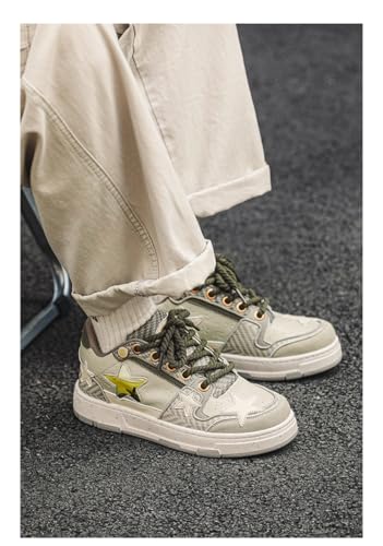 Premium Leather Y2K Retro Star Pattern Sneakers for Casual Wear with Comfortable Fit and Non-Slip Sole2