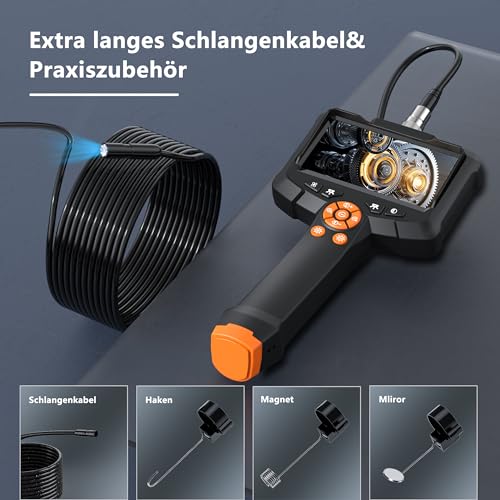 Daxiongmao Boroskop, Endoskop-Kamera mit Licht, IP67 wasserdichtes Endoskop, 1080P HD...
