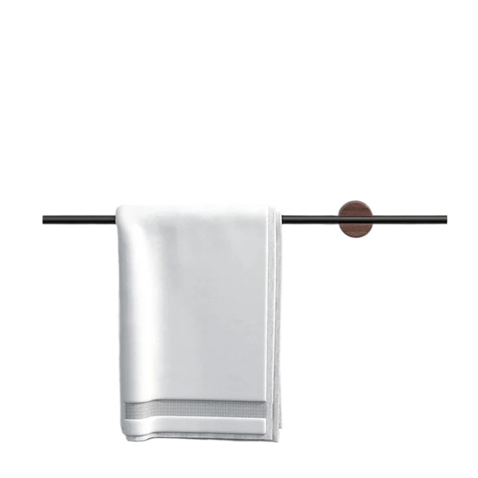 Towel Rails Bathroom Sliding Single Rod No Punch Multicolor 40cm 50cm Aluminum(Black 50cm)