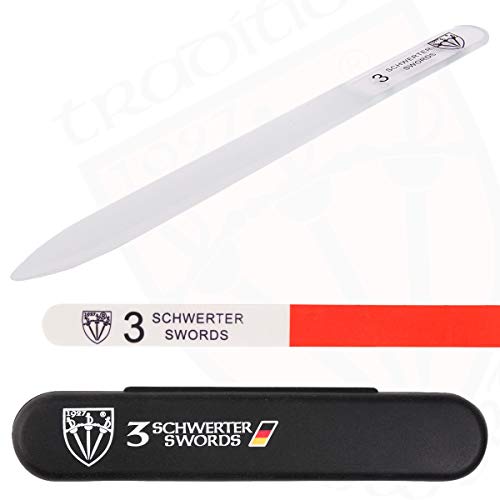 DREI SCHWERTER - Glasnagelfeile/Glasfeile/Nagelfeile doppelseitig, geschliffen, abwaschbar, inkl. Nagelpolierer! – Bild 4