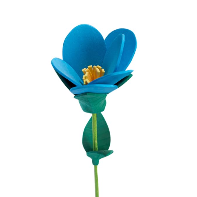 Flores Artificiales Decoración. Flores Goma Eva. Flores de Colores. Compra Solidaria (Margarita Azul)
