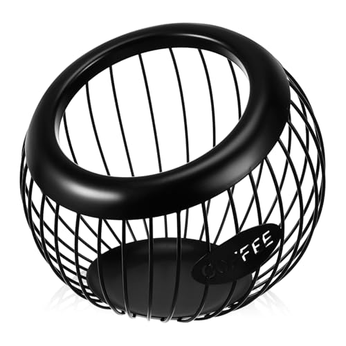 ARTIBETTER Coffee Organizer Sturdy Iron Storage Basket for Countertop Multi Functional Holder for Coffee Tea Bags and Fruits Enhanced Visibility and Easy Access for Efficient